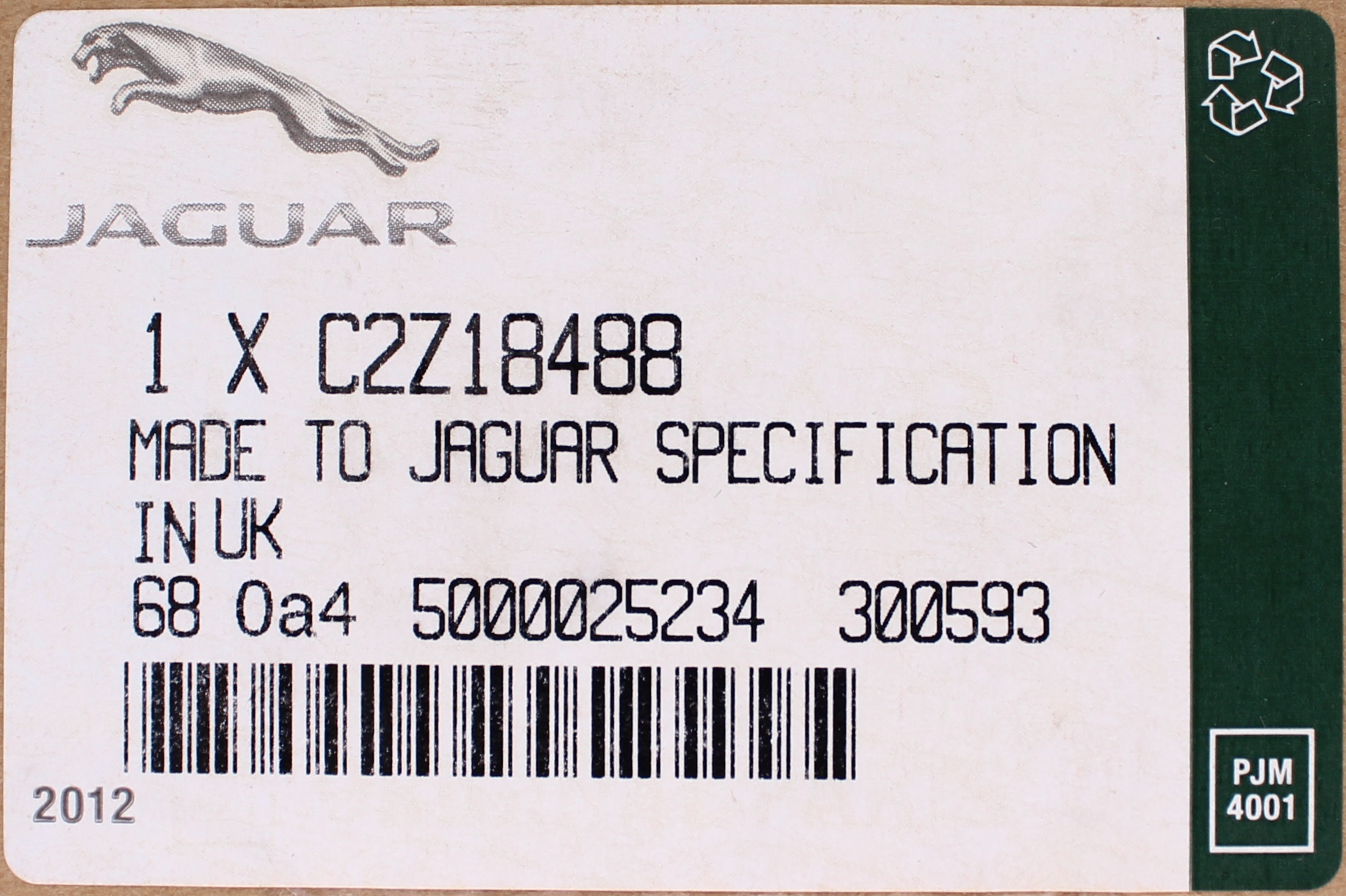 Genuine Jaguar Door Moulding Part Number - C2Z18488 | eBay