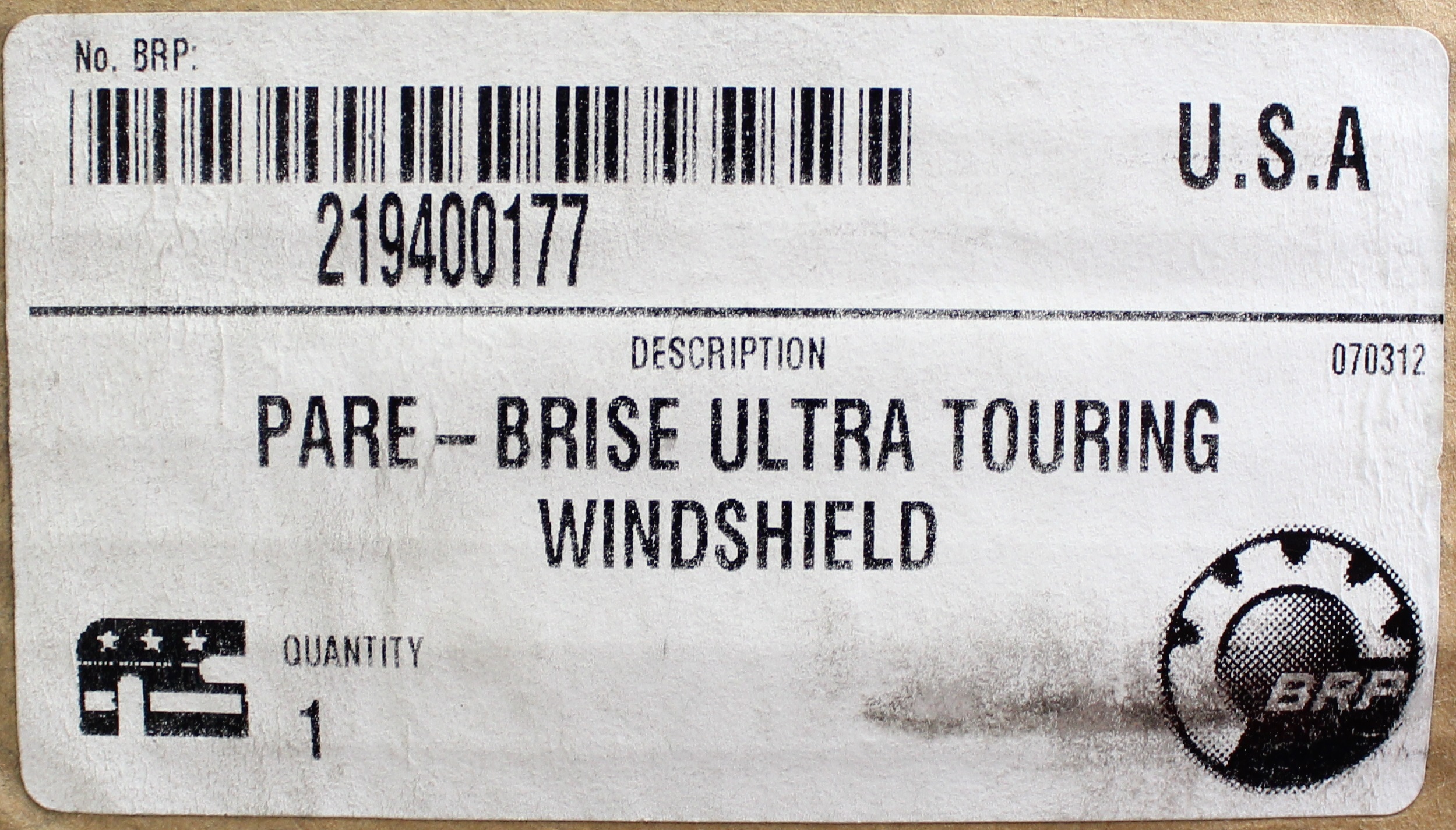 BRP Ultra Touring Windshield Part Number - 219400177 | eBay