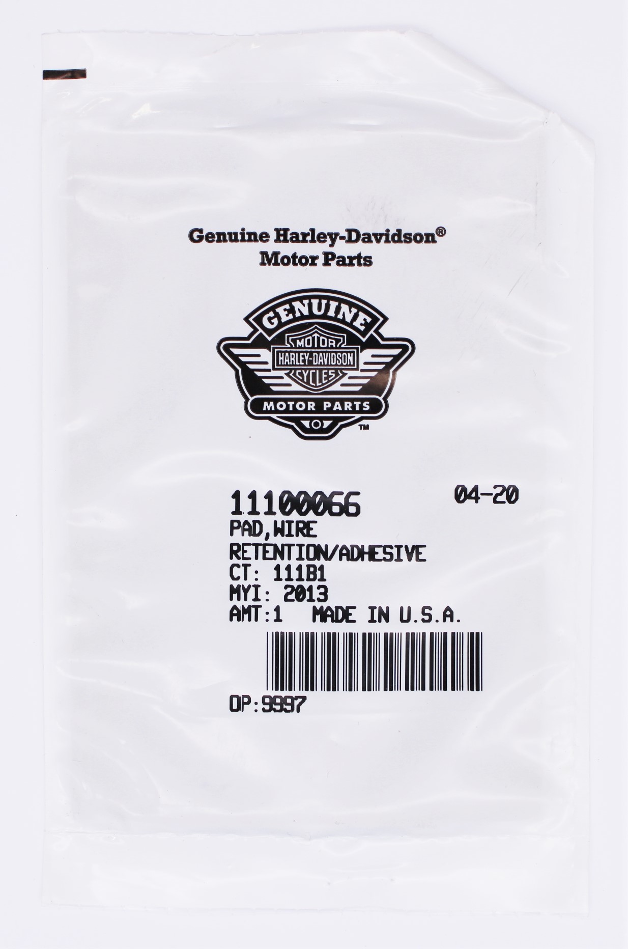 Harley-Davidson Wire Retention / Adhesive Pad Part Number