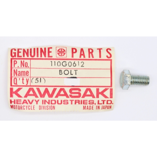 Kawasaki Hex Head Bolt 6x12 Part Number - 110G0612 | eBay
