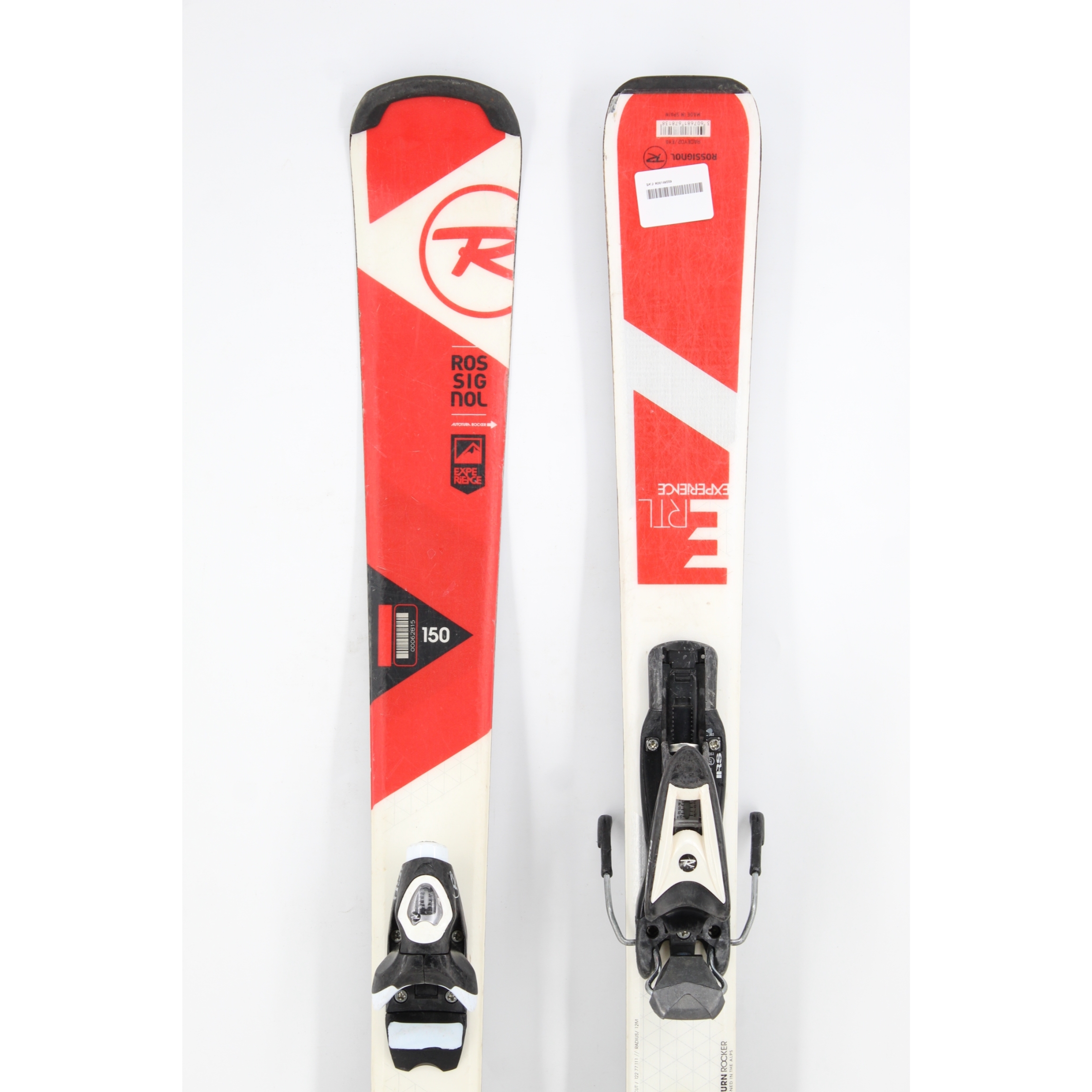 ROSSIGNOL Epic スキーセット 赤白 Rossignol Experience E-RTL Adult Skis with Bindings - 150 cm Used