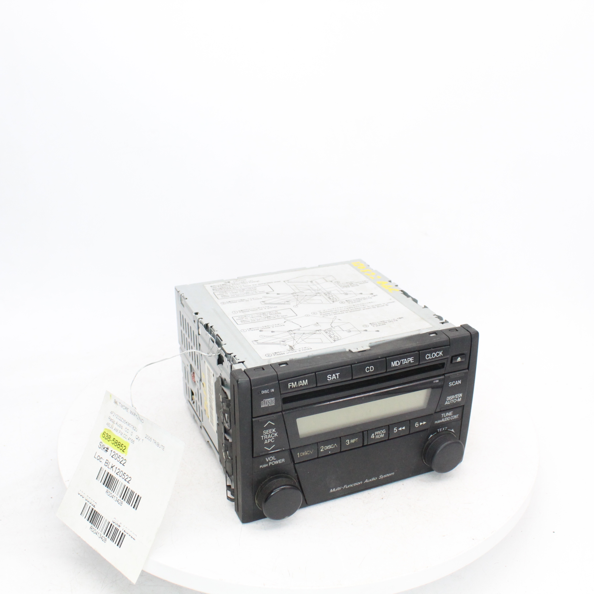 2005 Mazda Tribute Radio Part Number - 638-58852 | eBay