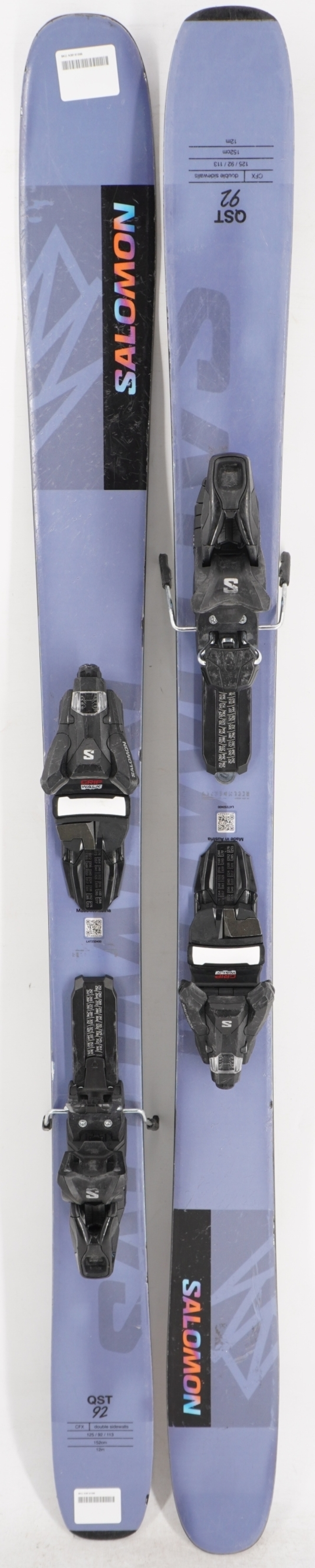 Salomon QST 92 Adult Demo Skis with Bindings - 152 cm Used | eBay
