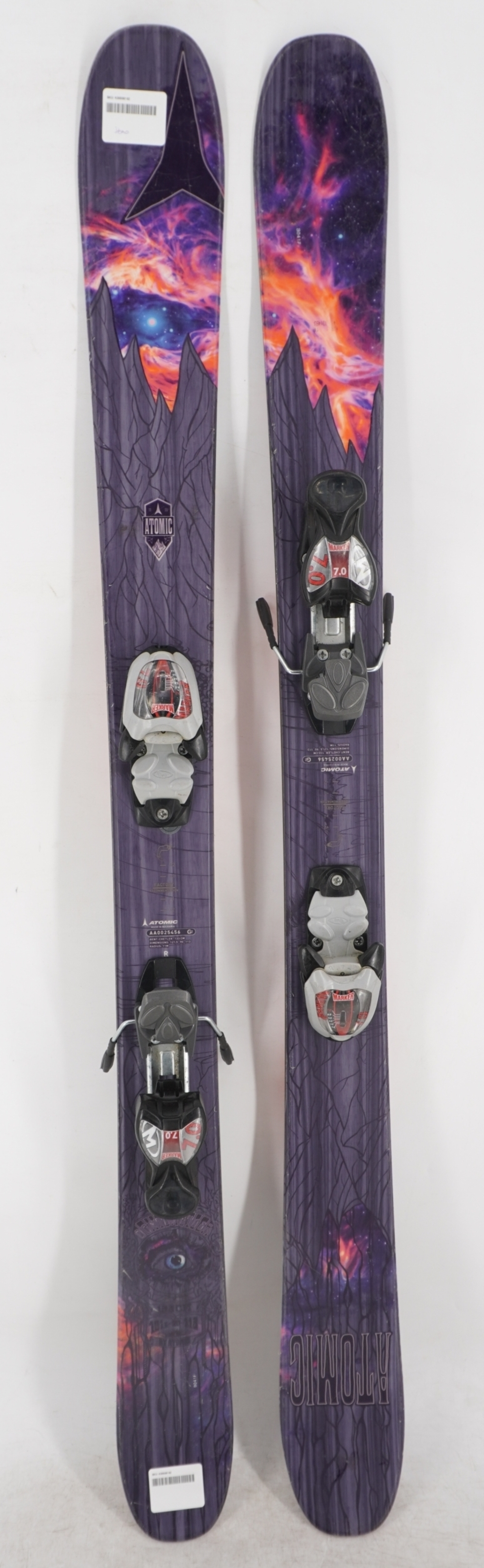 Atomic Bent-Chetler Twin Tip Juniors Demo Skis with Bindings - 133